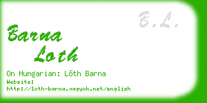 barna loth business card